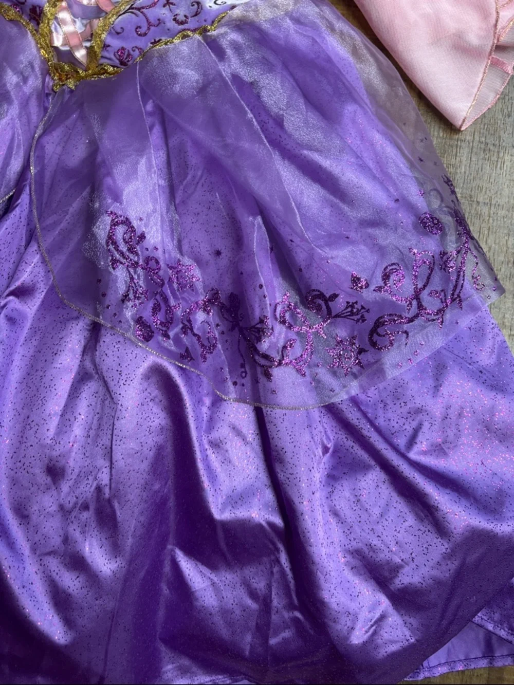 Disney Princess Rapunzel Costume Purple Dress Tangled Child Size small 5/6 - Picture 4 of 7